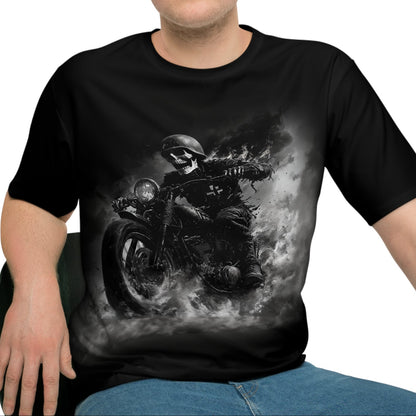 Biker-T-Shirt | Ausgefallenes Motorrad-Grafik-T-Shirt für Fahrer