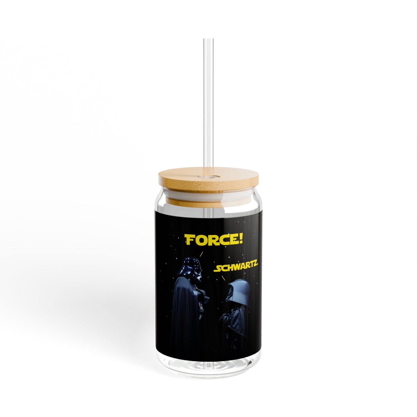 Star Wars – Darth Vader vs. Dark Helmet – Trinkglas mit Motiv | 473 ml mit Strohhalm | Perfektes Geschenk für Fans 