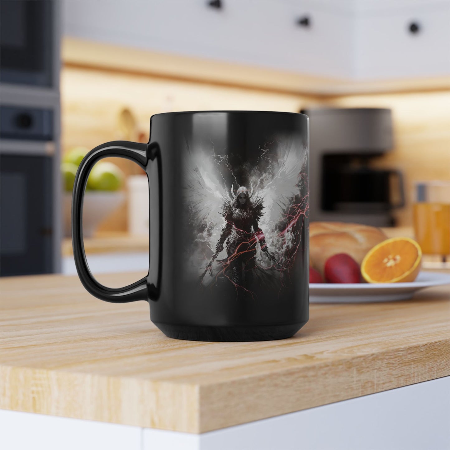 Valkyrie Storm – Iron Maidens Kollektion – Schwarze Kaffeetasse – 425 ml 