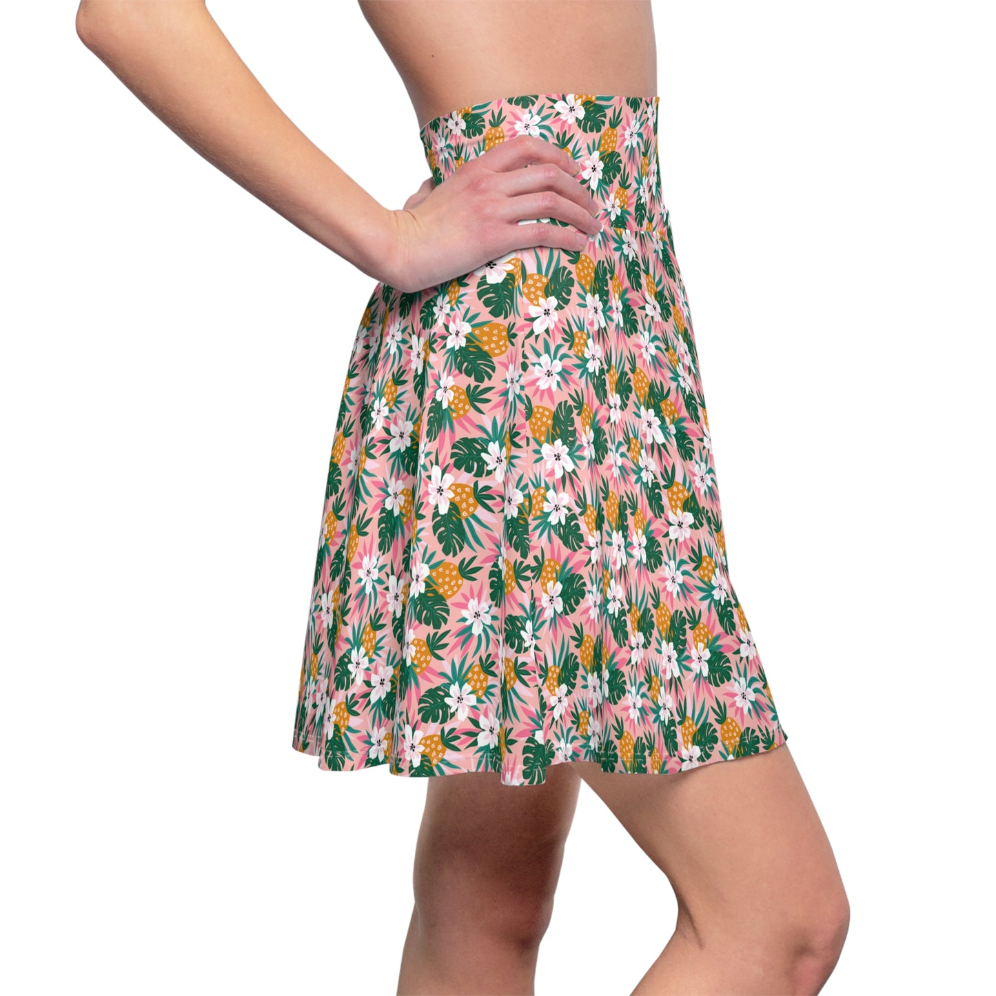 Tropical Pineapple – Skaterrock für Damen – Perfekt für den Sommerurlaub und Freizeitausflüge 