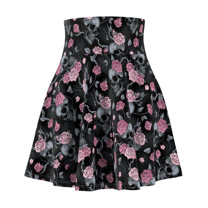 Gothic Totenkopf und Rosen - Skaterrock - Totenkopf &amp; Rosen Design 