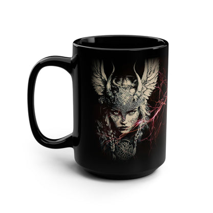 Valkyrie's Revenge – Iron Maidens Collection – Schwarze Kaffeetasse – 425 ml 