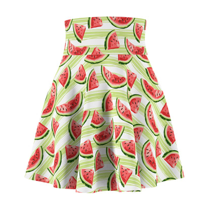 Damen-Skaterrock mit Wassermelonen-Print – lustige und kokette Sommermode 