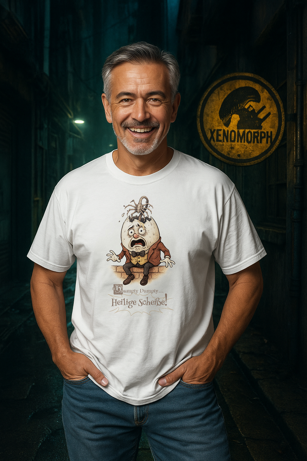 Humpty Dumpty – Facehugger Edition Heavyweight Premium Cotton Unisex T-Shirt