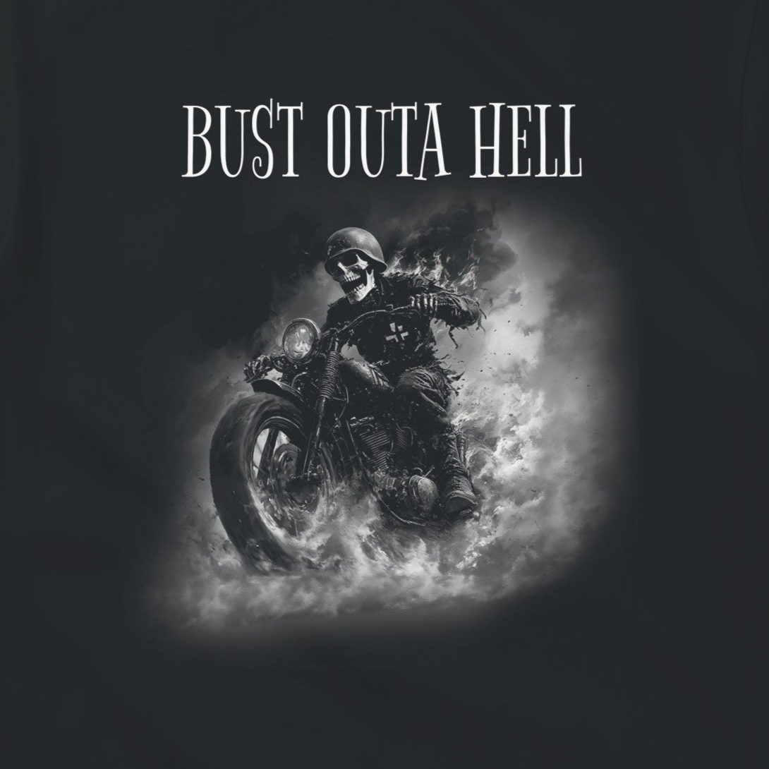 BUST OUT HELL – Schweres Unisex-T-Shirt mit Rundhalsausschnitt | Gildan® 5000