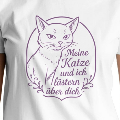 Meine Katze und ich lästern über dich - Katzen Heavyweight Unisex Crewneck T-shirt | Gildan® 5000