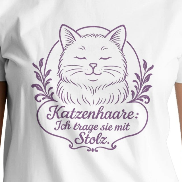 Katzenhaare: Ich trage sie mit Stolz - Katzen Heavyweight Unisex Crewneck T-shirt | Gildan® 5000