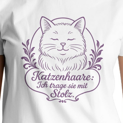 Katzenhaare: Ich trage sie mit Stolz - Katzen Heavyweight Unisex Crewneck T-shirt | Gildan® 5000